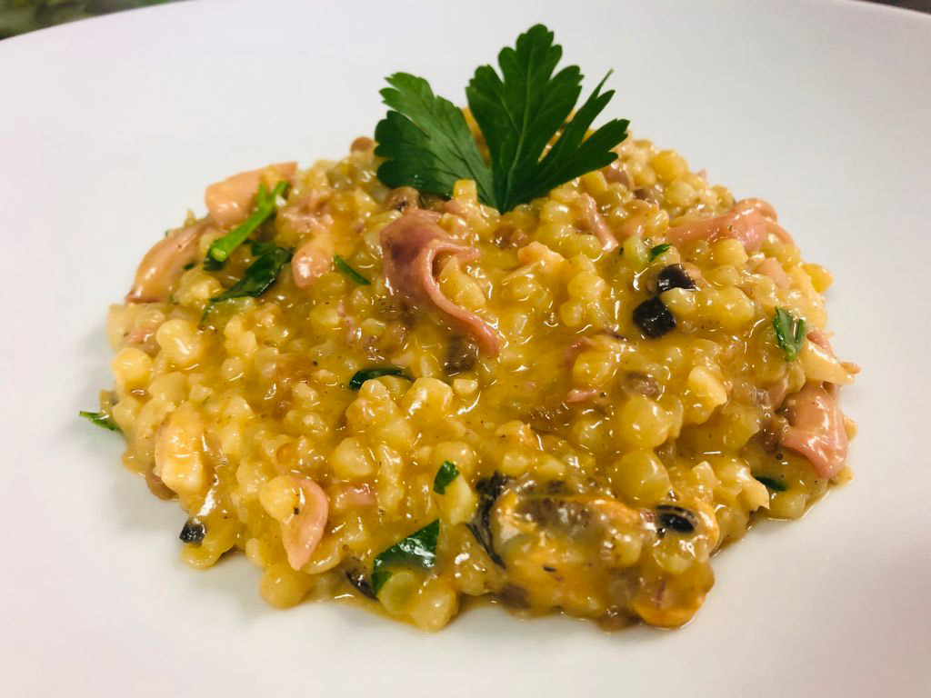 Fregola Risottata alla pescatora <br> 2 Porzioni