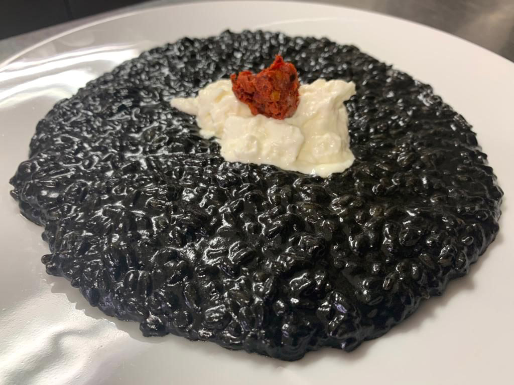 Risotto al nero di seppia <br>2 Porzioni